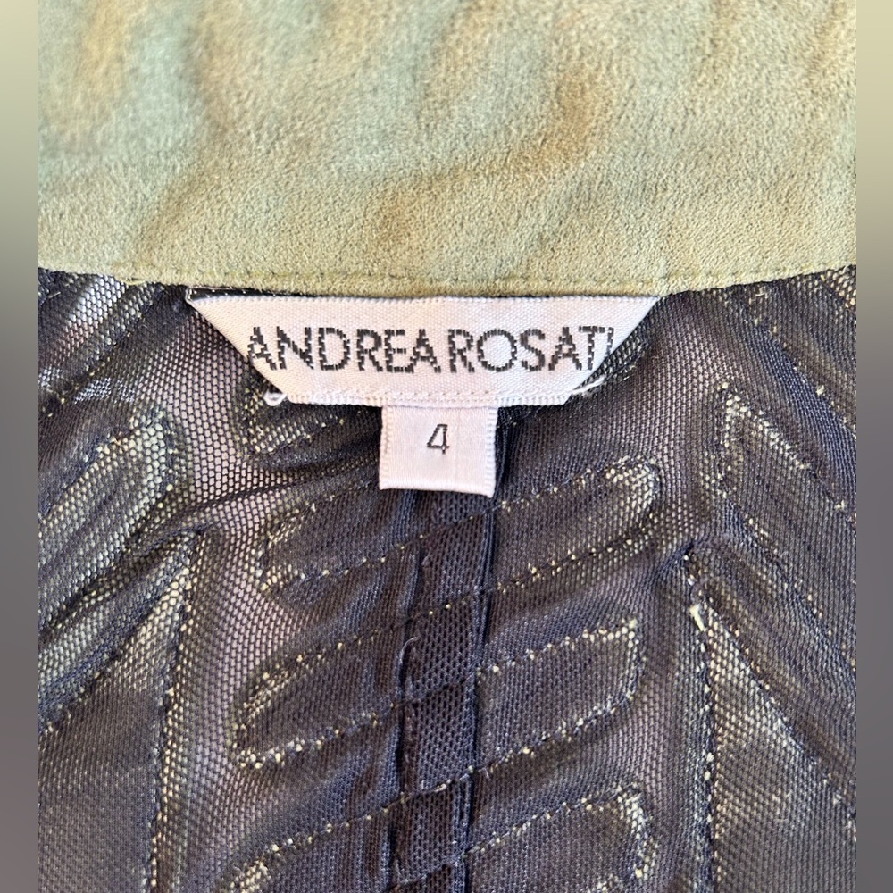 ANDREA ROSATI Green Blazer with Geometric Details - Picture 2 of 11
